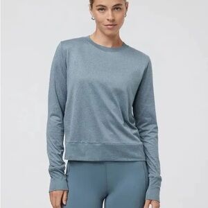 Vuori Steel Blue Crewneck Top